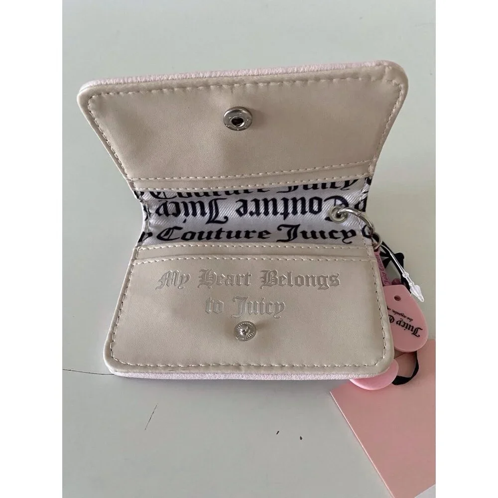 Juicy Couture Retro Green Juicy Girl Rule‎ Card Case Wallet Patches FOB & Charm